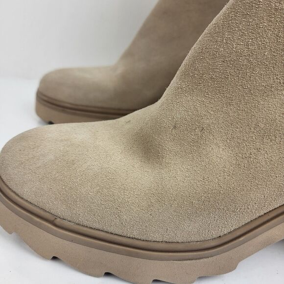 Dolce Vita Women Martey waterproof Boots Booties Chunky Block Heel Suede Zip 6.5 - Picture 5 of 15